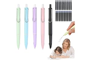 kiimiipa FüLlfederhalter,Einziehbarer FüLlfederhalter,FüLler Grundschule,NachfüLlbarer Tintenschreibstift,Glatt Schreibender Kalligraphie-FüLlfederhalter FüR SchulbüRos (5) (3)
