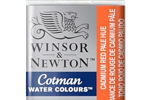 Winsor & Newton Cotman Aquarelle 1/2 Godet Rouge De Cadmium Clair Imitation