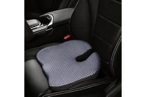 TEL CHARME * Premium Memory Foam Car Seat Cushion - Orthopedic Gel-Infused Pad for Sciatica & Lower Back Pain Relief - Ergonomic Lumbar Support for Driving, Office Chair, Wheelchair, Car, Truck, Office