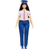 Barbie Pilot Oyun Seti JKF75 | &Ccedil;ıkarılabilir U&ccedil;uş &Uuml;niforması ve Şapka Aksesuarı Giyen Moda Bebek, Yaş 3+
