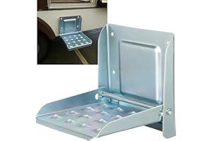 AUTOLIGHT 24 Klappbare LKW-Trittstufe aus verzinktem Stahlblech | 190 x 190 x 172 mm | Klapptritt Steighilfe für LKW, Anhänger, Wohnmobil, Transporter | Abrutschsicher & platzsparend | 1er Pack