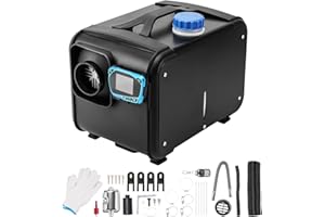 Fesuda 8 kW Auxiliary Heater Diesel 12 V Air Heater Portable Air Diesel Heater Diesel Quiet Air Diesel Heater with Silencer All-in-One Hole with Remote Control LCD Display Black Toolbox Style 02