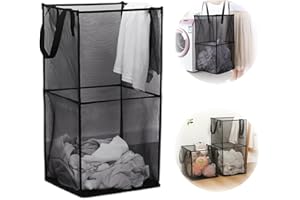 ViMOQi Collapsible Laundry Basket,Pop up Washing Baskets for Laundry,Mesh Dirty Clothes Basket Laundry,Laundry Hamper Basket,Wash Baskets Laundry Bin with Handles,Portable Baby Toys Storage Organizer