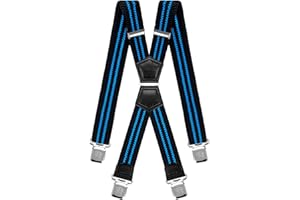 Decalen Bretelles pour Hommes Une Taille Convient Tous Les Clips Forts Style X Diverses Couleurs