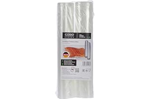 ‎CASO CASO Strukturrollen 30x600 cm / 2 Folienrollen, für alle Balken Vakuumierer & Folienschweißgeräte, BPA-frei, stark & reißfest, 105µm, stabile Schweißnaht, Sous Vide geeignet, Made in Germany