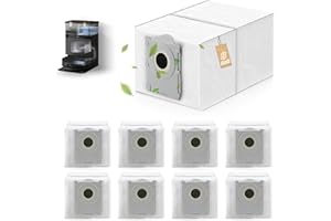 RongZy 8 Pezzi Sacchetti per la Polvere per Ecovacs Deebot X8 PRO Omni/X8 OMNI/T80 OMNI/X9 PRO Omni/T50 PRO Omni/T50 MAX PRO Omni/T50 Omni/T30C Pro Aspirapolvere Accessori (Contiene Carbone Attivo)