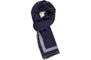 MELIFLUOS DESIGNED IN SPAIN Bufandas de Hombre de Rayas y Casillas Gris Elegante Diseño Español 100% Viscosa (TA08-2)