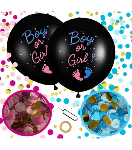 KERNOWO (1 rosa e 1 blu) Gender Reveal Cannone Poppers, Gender Reveal Fumogeni 100% biodegradabile, sicuro fumo in polvere, accessorio per feste per ragazzi e ragazze