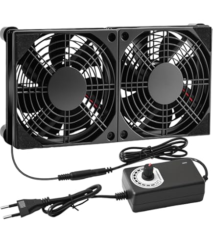 Lescars Auto Ventilator 12V: Kfz-Ventilator für 12-V-Anschluss, 2 Geschwindigkeits-Stufen, 3