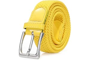Bella Accessori Cintura Elastica Intrecciata per Uomo e Donna Cintura in tessuto Cinturino Elastica Intrecciata con Fibbia in Lega di Zinco Causal Unisex