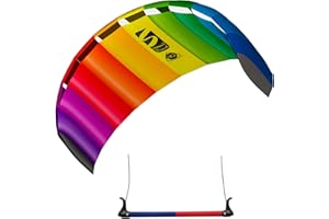 HQ HIGH QUALITY DESIGN HQ 117713 - Symphony Beach III 1.8 Sport Rainbow, Zweileiner Lenkmatte, ab 12 Jahren, 60x180cm, inkl. 80kp Blendline 2x25m auf 2-Line 45cm-Controlbar, 2-6 Beaufort