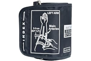 GXGM Bracciale Universale Extra Lungo per Misuratore di Pressione da Braccio 22-52 cm, Polsino Regolabile in Tessuto Morbido Compatibile con la Maggior Parte Sfigmomanometri Automatici Digitali