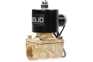 U.S. SOLID 3/4" Brass Electric Solenoid Valve 24V DC G Thread N.C. Air Water Fuel VITON