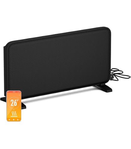 MAUK Infrarot-Wärmewellen-Heizgerät 1500W – Mobil Mit Rollen, Thermostat, 3 Stufen, Stand-/Wandmontage