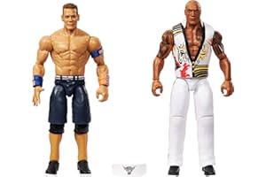 Mattel WWE Championship Showdown Actionfiguren 2er-Pack mit Zubehör, Serie #23 The Rock & John Cena Sammelset, 15,2 cm