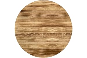 Jahof Tischplatte Rund 80 cm, Ersatztischplatte 2,5 cm Dick, Massiv Holzplatte für Esstisch, Schreibtisch, Couchtisch (Hellbraun)