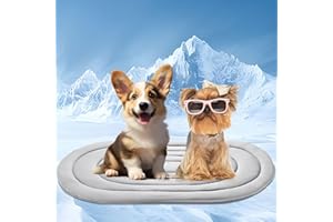Papettly Dog Cooling Mat Large 90x50cm - Reversible Cool Pad for Dogs & Cats, Comfort Ice Silk Cotton Summer Self Cooling Dog Bed Outdoor Indoor Machine Washable, Ideal for Kennel Sofa Floor Car Seats