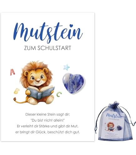 Mutstein Zur Einschulung 2025 - Besonderes Geschenk Für Schulanfänger