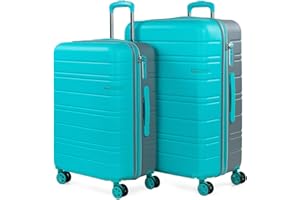 Jaslen - Maletas de Viaje Rígidas con Puerto USB 4 Ruedas Dobles ABS. Extensibles Duras Cómodas y Ligeras. Candado TSA. Tamaños Pequeña Mediana y Grande. 171200