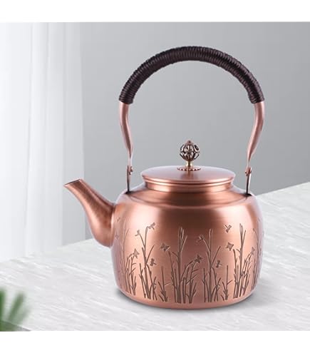 Binbir Trend Handgefertigte Teekanne Set - 2,7lt Kupfer Mit Ottomanen Wärmer