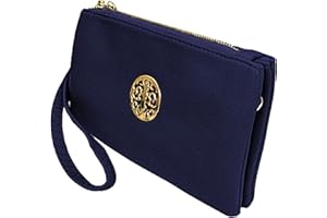 FASHION CHOICE Small Clutch Bags with Wristlet and Long Adjustable Strap - Packaged With FREE Elegant Tiana Marie Dust bag