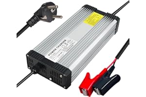 YZPOWER Chargeur De Batterie 14,6V 30A LiFePO4, 12V LiFePO4 Chargeur De Batteries Deep Cycle Chargeur Intelligente Pour Bateaux, Caravanes, Véhicules Commerciaux, Chargeur De Batterie Pour 12V LiFePO4