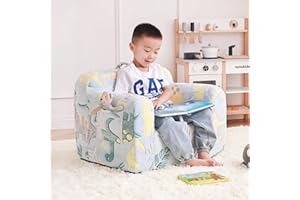 ‎YOTATING YOTATING Kindersofa Kleinkind Stuhl, Kinder Couch mit Seitentaschen, leuchtet im Dunkeln, Kindersessel mit abnehmbarem und waschbarem Bezug für Mädchen oder Jungen