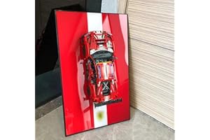 iLuane Display Wallboard für LEGO 42125 Technic Ferrari 488 GTE “AF Corse #51” Supersportwagen, Erwachsene Sammlerstücke Display Wallboard, Geschenke für Lego Liebhaber (nur Display Wallboard)