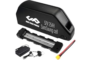 DICHOU (UK Stock) 52V 25Ah Ebike Battery Samsung50ECells 1300Wh Lithium Ion Battery with Charger and 40A BMS Fit for 250W/300W/350W/500W/700W/1000W/1500W Motor