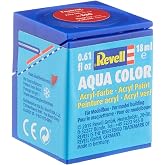 Revell Aqua Color Su Bazlı Maket Boyası Yarı Parlak - Ateş Kırmızısı 18ml-36330