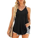 Aokosor Women Vest Ladies V Neck Summer Loose Camisole Tops