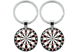 Hugwish Brelok do rzutek, prezenty na rzutki dla mężczyzn, dekoracja rzutek, dla trwałej przyjemności, akcesoria do rzutek, srebrny, M