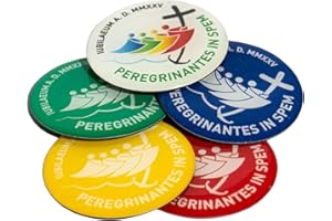 PILGRIM'S BACKPACK Kit Magneti del Pellegrino, 5 pezzi, Colori Assortiti, Prodotto Ufficiale Giubileo 2025