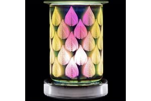 Lesser & Pavey Desire 3D Aroma melt Oil Aromatherapy Wax Touch lamp. Fragrance Burner for Home/Bedroom/Living Room/Office/Gym. Flames Design, Multicolour, 12X12X15CM