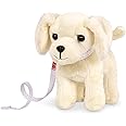 Our Generation Golden Retriever Pup – Poseable Pet Dog Plush for 18-inch Dolls – Soft Puppy Toy with Leash