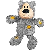 KONG Wild Knots Rope Knots, Bear, Small/Medium | Teddy Bear Shape with Internal Knots and Minimal Filling, Built-in Squeaker