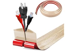 BOCGUY Piccolo canale flessibile per cavi, autoadesivo, 1 m x 5 cm, copertura flessibile per cavi di alimentazione, facile da tagliare, montaggio per tutti i cavi di alimentazione di casa, ufficio, magazzino