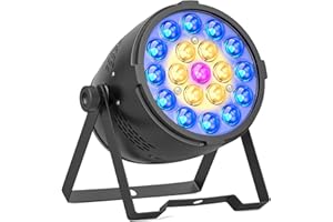 Rtktoup 19 x 15W Zoom Wash Foco Par LED, RGBW 4 en 1 Luz de Escenario DMX 10/18/20CH con Activada por Sonido Luz de Fiesta para Grandes Espectáculos, Concierto, Disco, Teatro, Halloween, Navidad