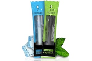 Cigtrus Smokeless Air Inhaler - Tobacco-Free, Nicotine-Free, & Non-Electric | Oral Fixation Relief Aid | Habit Replacing Breathing Stick | 2 Pack (ICY Peppermint & Fresh Spearmint)