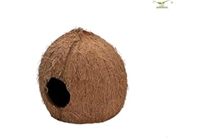 GLRACD natural eholic Coco cueva – 3/4 – para Terrario & Acuario – Ideal para ranas