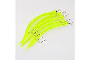 ‎TEAM DEEP SEA Team Deep Sea Pro Gummi Makk 8/0 5 Stück Neongelb