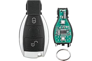 VAILIKEY 2 Tasten Autoschlüssel Fernbedienung für Mercedes Benz A B C E S G CL GL CLK CLS Class (BGA 433mhz FSK) (2 Tasten)