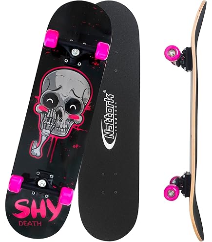 COLORBABY CB Riders – Skateboard, Monopattino Skate, 74 X 22 Cm, Realizzato In Legno, Asse In Alluminio, Antiscivolo, Skateboard Per Bambini, Tavola Con 4 Ruote PU, Massimo 100 Kg, Regalo 6 Anni