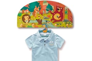 Dida - Wandgarderobe Für Kinder Aus Holz, Dekoriert Mit Tieren, Die Im Wald Fischen Für Das Kinderschlafzimmer