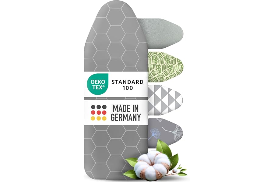 arteneur Funda Tabla de Planchar 120x40 Made in Germany, Talla M | Acolchado grueso, banda elástica, OEKO-TEX 100, en 5
