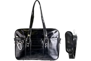 COOLCHANGE Cartable Japonais en Cuir synthétique pour lycéen | Sac d'école Cosplay à bandoulière | Couleur: Noir