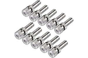 ATOPLEE 10pcs latón bajo presión de nebulización boquillas de enfriamiento Sistema de humidificación pulverizador (0,2 mm)