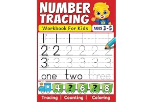 Number Tracing Workbook: Color, Count & Trace Numbers For Toddlers, Preschool, and Kindergarten Kids Ages 3 - 5