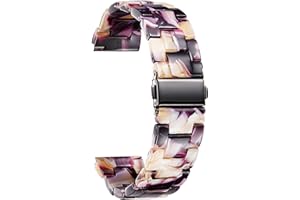 BINLUN Bracelet de Montre en Résine pour Dame Homme 12mm 14mm 16mm 18mm 20mm 22mm, Bracelet de Remplacement Boucle Déployante Dégagement Rapide pour Montre Connectée, 14 Couleurs Léger Mode Band