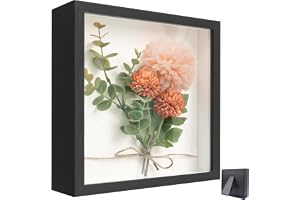 Bildram för fyllning, djup bildram för fyllning 25 x 25 cm, med transparent akrylplatta, 3D-objektram djup 3 cm, fyrkantig st